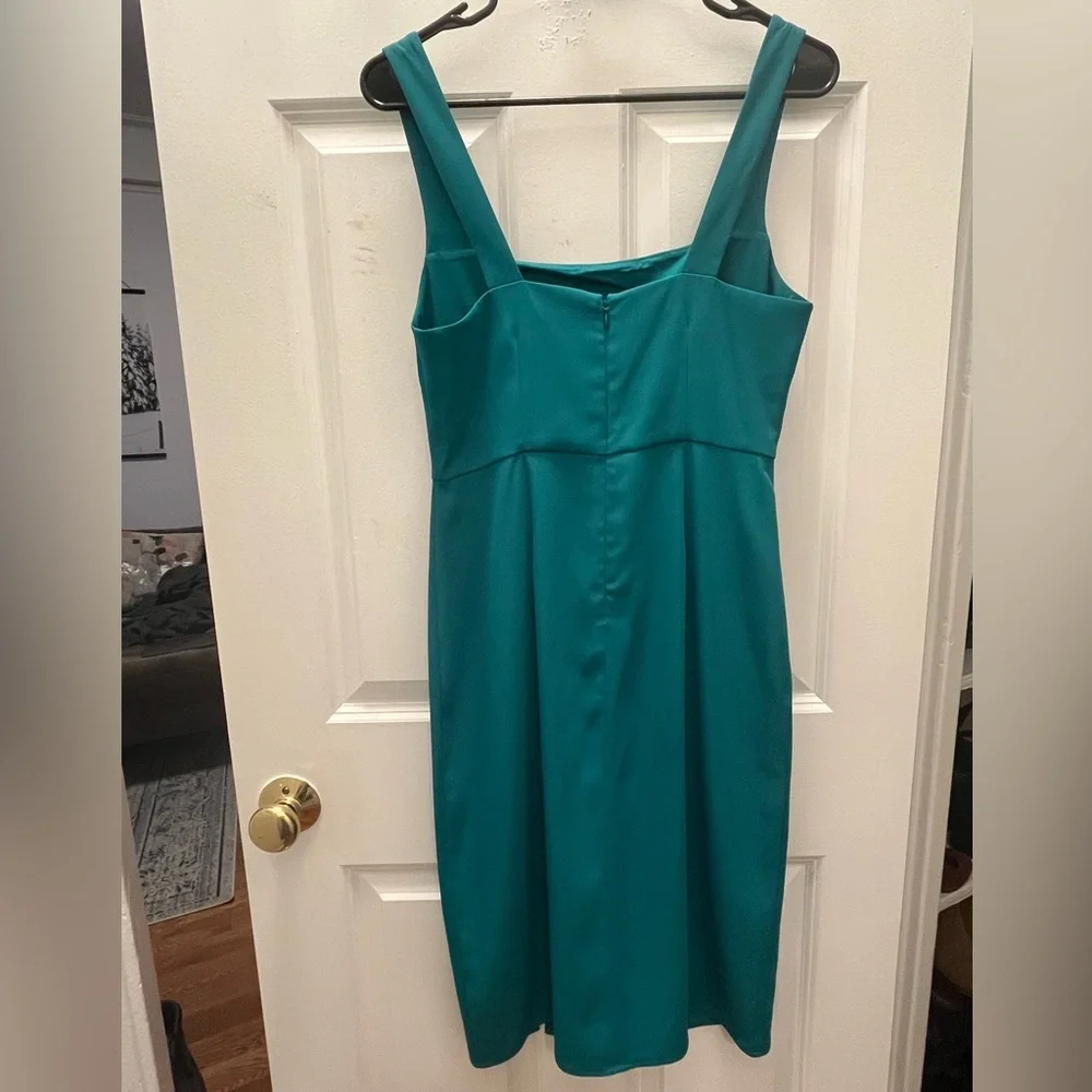 Babaton 90s Slip Dress in Emerald Green - Picture 6 of 9